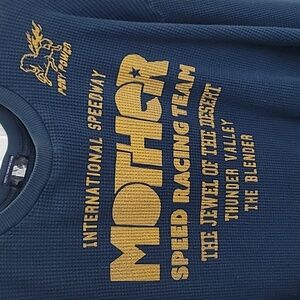 Mother Brand Cropped Navy Thermal Shirt
